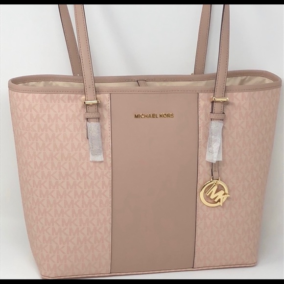 NWT Michael Kors center stripe Fawn  tote - Picture 2 of 7